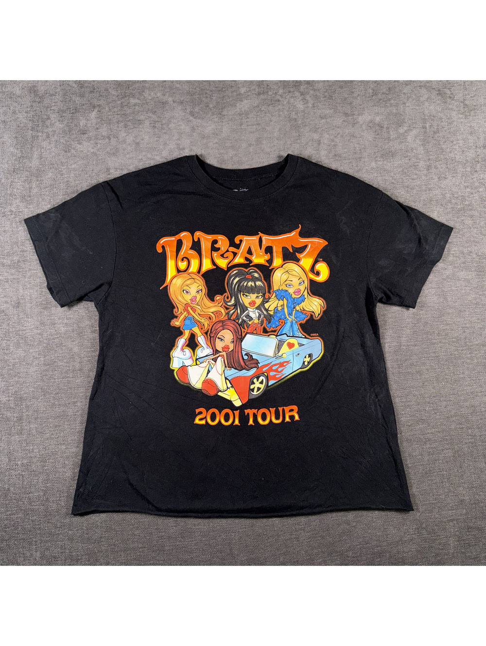 Bratz 2001 Tour Black Graphic T-Shirt Large
